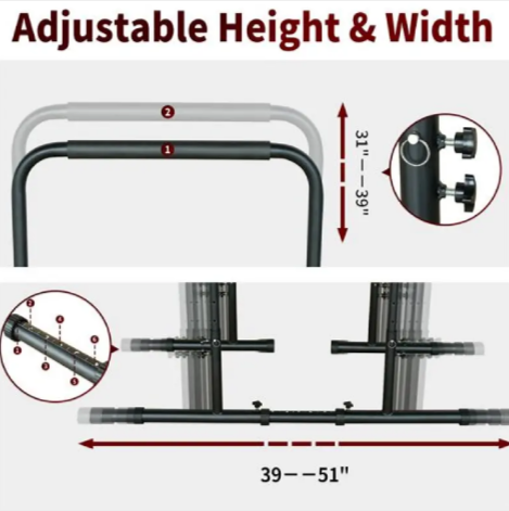 Adjustable Power Tower Pull-Up Bar