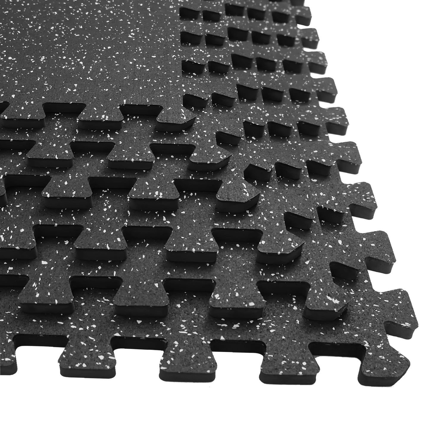 Yes4All Rubber Gym Flooring for Home Gym 0.56" Thick Gym Flooring Tiles EVA Foam Mats with Rubber Top Protective Flooring Mat