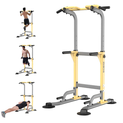 Pull Up Dip Station For Home Gym Strength Training Fitness Workout Station Chin-Ups Push-Ups Pull-Ups Dip-Ups 330LBS T055CDN