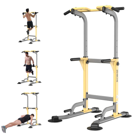 Pull Up Dip Station For Home Gym Strength Training Fitness Workout Station Chin-Ups Push-Ups Pull-Ups Dip-Ups 330LBS T055CDN